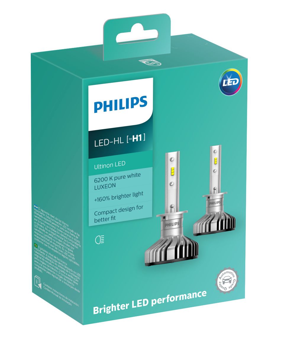 Philips UltinonSport H1 - Bombilla LED para faros antiniebla y deportes de  motor, paquete de 2