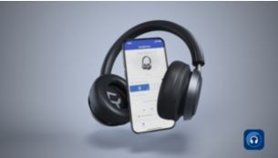 De app 'Philips Headphones'. Pas uw ervaring aan