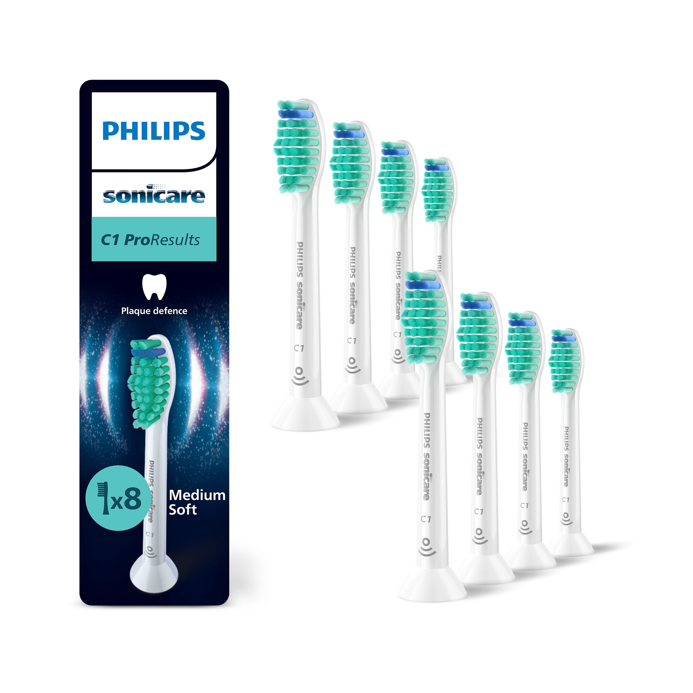 Sonicare Philips ProResults - Balení 8 ks Hlavic Kartáčku - HX6018/87