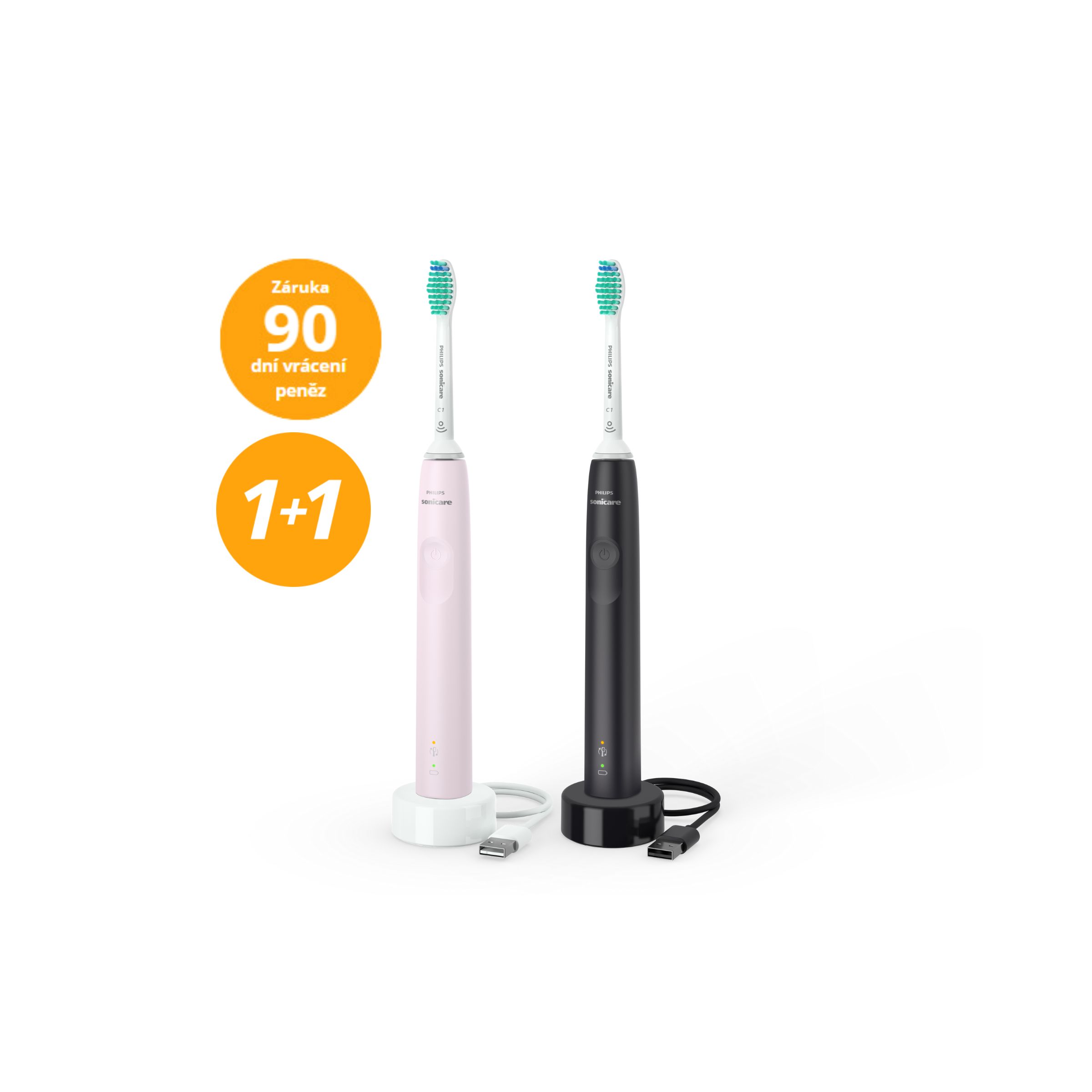 Sonicare Philips 3100 Series - Základní Model Sonického Kartáčku (1+1) - HX3675/15