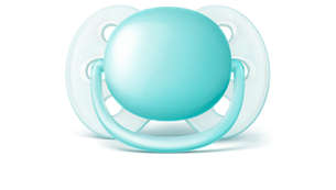 ultra soft pacifier, for fewer skin marks & less irritation