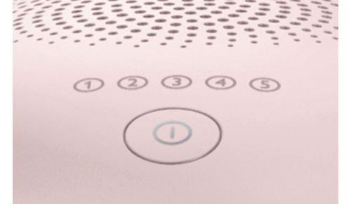 Fünf unterschiedliche Intensitätsstufen