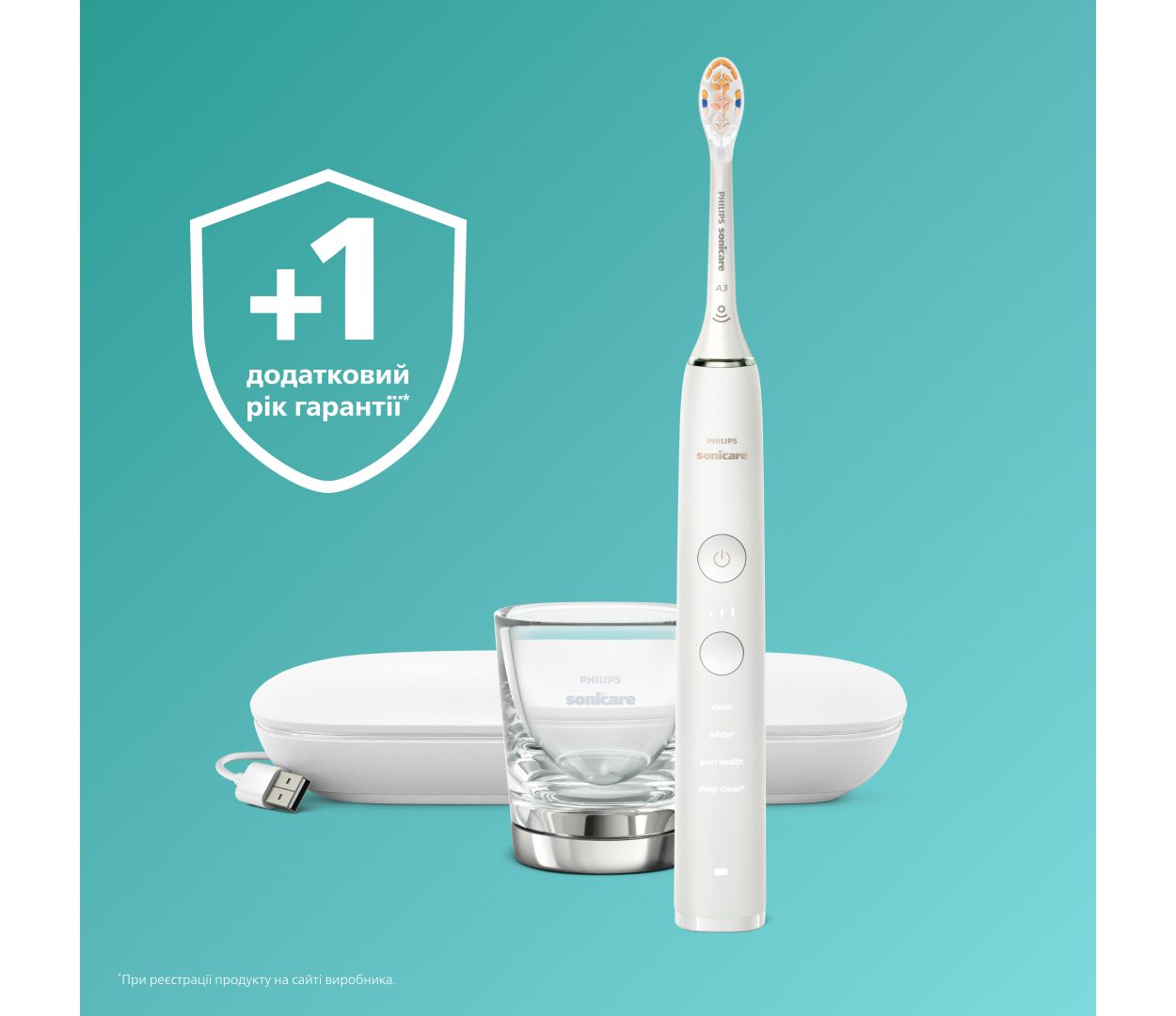 Звукова зубна щітка серії DiamondClean 9000 HX9911/19 | Sonicare