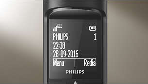 High contrast 4.6cm (1.8") white on black graphical display