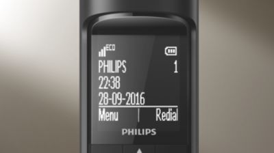 High-contrast 4.6 cm (1.8") white-on-black graphical display
