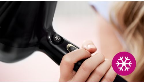 Getto d'aria fredda per fissare l'acconciatura