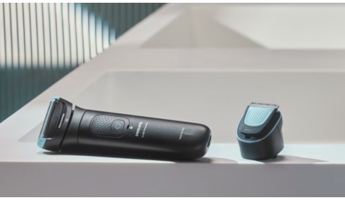 Dobbelthovedet system til en tæt barbering eller stylet trimning