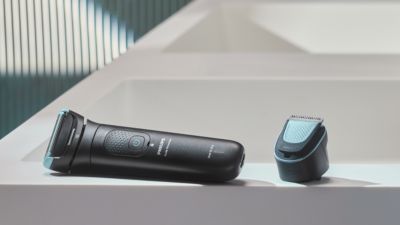 Dual-head system for a close shave or styled trim