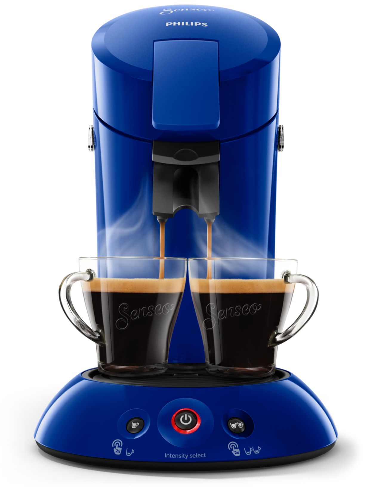 Philips Senseo Twist - Cafetera monodosis, color negro y azul
