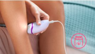 Opti-light helps you target and remove even trickiest hairs