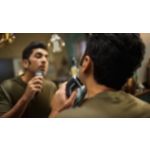 Comfortable, clean shave. Even on sensitive skin