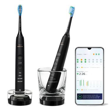 Philips Sonicare DiamondClean 9000 2-pack sonic electric toothbrush with chargers & app