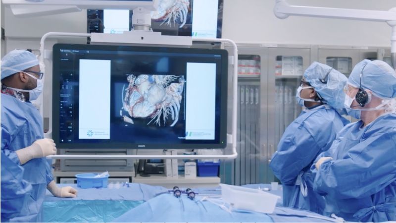 A view inside the cath lab at Hackensack