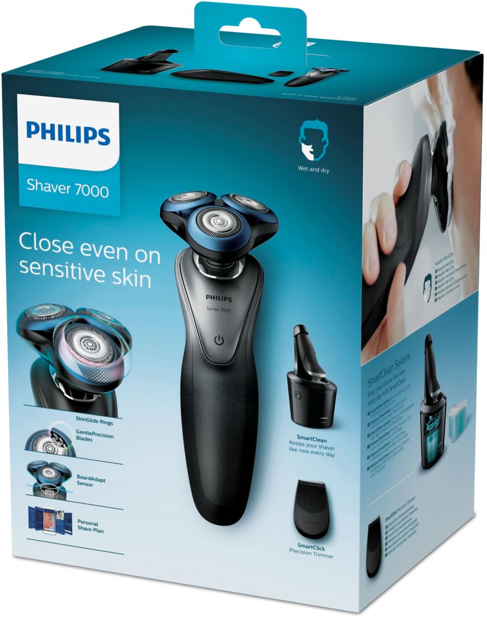 Afeitadora Philips Serie 7000: afeitado apurado, cuidado de la piel  avanzado 