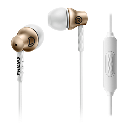 SHE8105GD/00  In ear headphones with mic