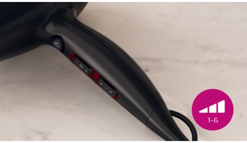 6 impostazioni di velocità e temperatura per un controllo ottimale