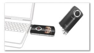 Puerto USB integrado para conectar la cámara fácilmente a tu PC o Mac