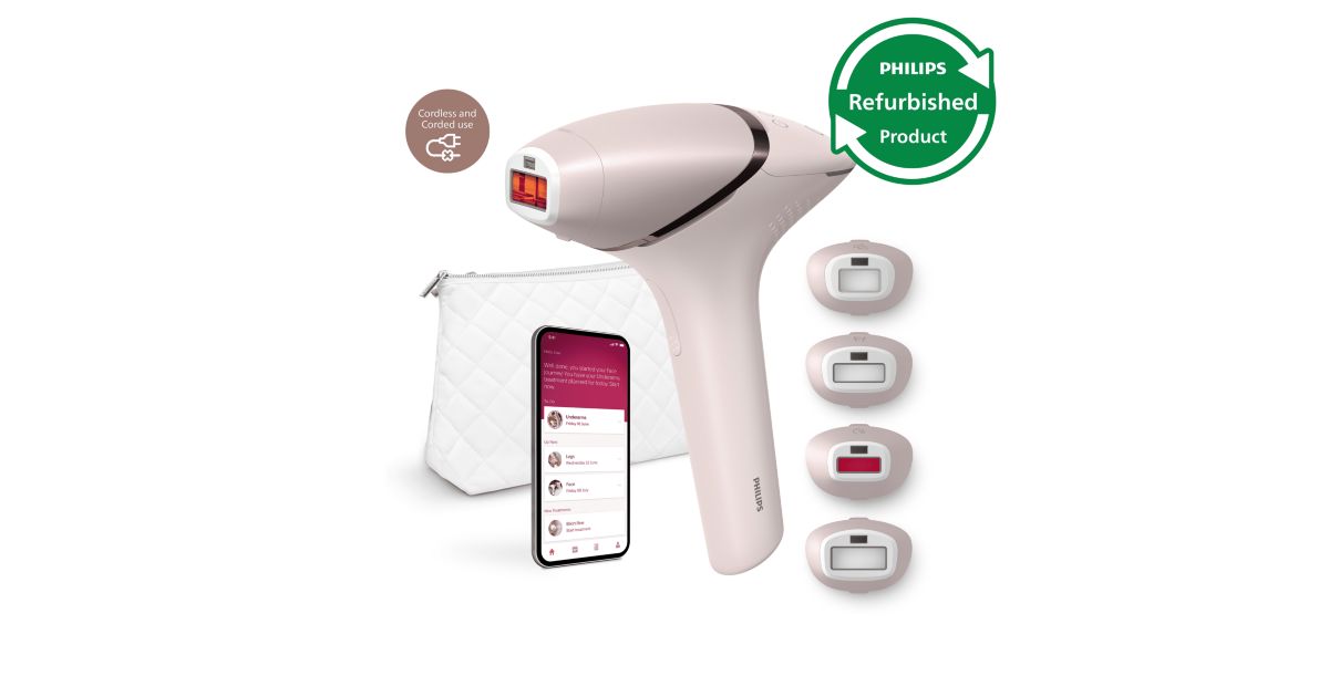 Lumea IPL 9000 Series Refurbished IPL Hair Removal Device BRI957/00R1 ...