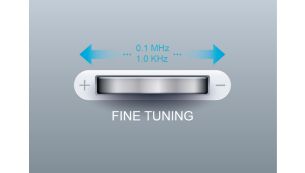 Separate fine tuning control knob