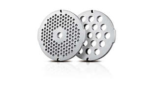 2 hygienic stainless steel grinding discs (5, 8 mm)