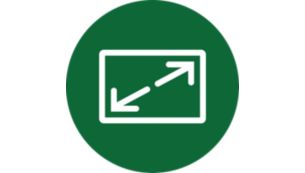 Large digital display provides easy-to-read menus and time
