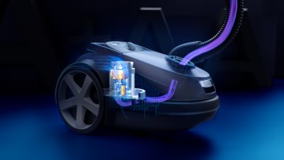 2200 wattový motor generujúci max. sací výkon 500 W