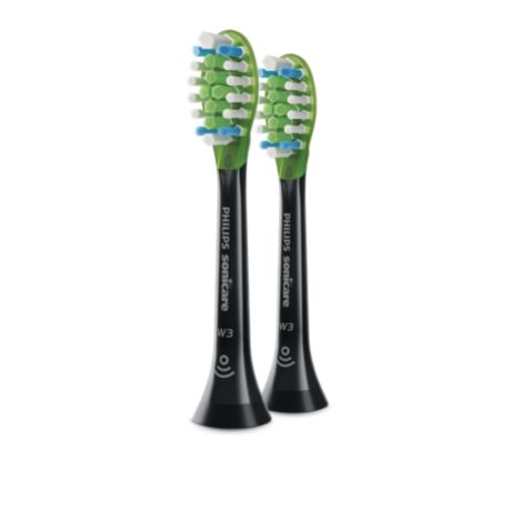 HX9062/96 Philips Sonicare W3 Premium White رأسا فرشاة أسنان قياسيان مع تقنية الاهتزازات الصوتية