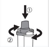 Rotate the nozzle counterclockwise