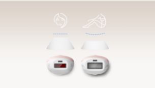 2 unique attachments designed for your body and face