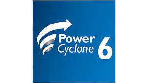 PowerCyclone 6 har enestående evne til å skille støv fra luft