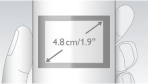 4,8 cm (1,9") grafisk display med høj kontrast