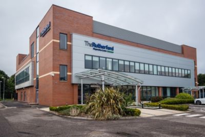 Exterior view of The Rutherford Diagnostics Centre in Taunton, Somerset, a Community Diagnostic Centre featured in Philips and Imperial College London’s NHS report