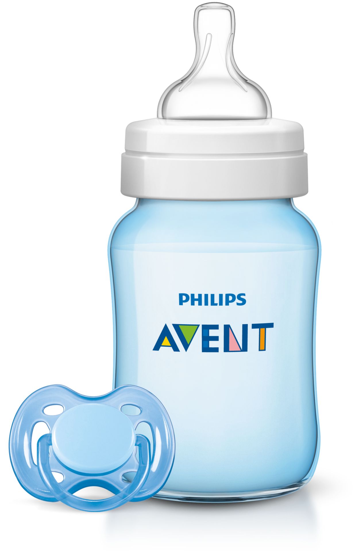 Kit Regalo PHILIPS AVENT para Bebés de 0 a 12m Mamadera 260ml + 2