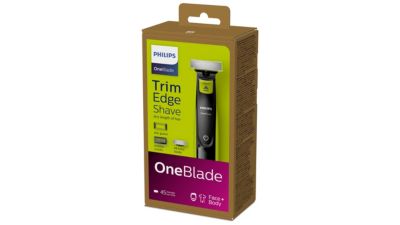Philips OneBlade trimming, edging, and shaving tool close-up
