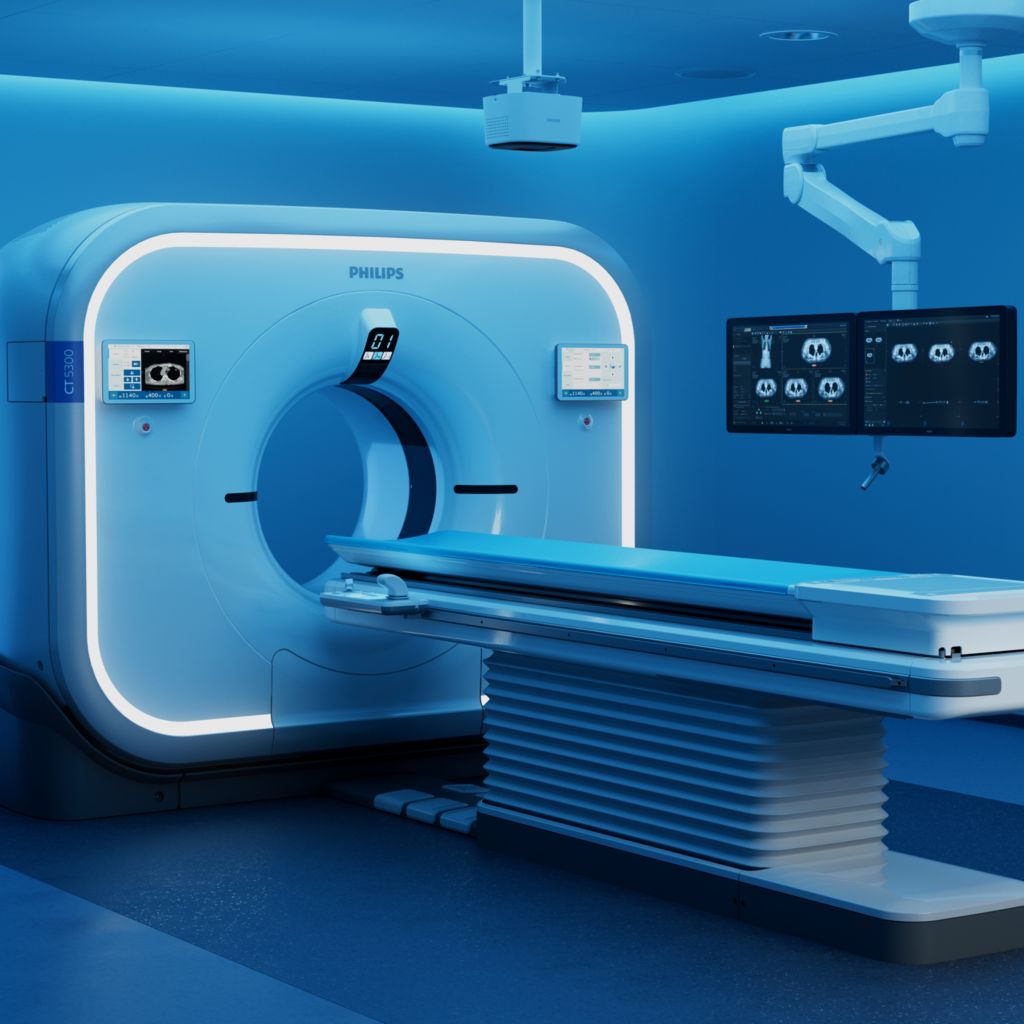 CT scanner in room with ambient experience
