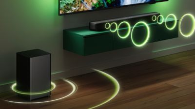 2.1 channels. Wireless subwoofer for deeper bass