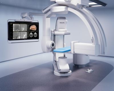 Suite di terapia guidata dalle immagini Philips Azurion SmartCT con sistema avanzato di visualizzazione 3D.