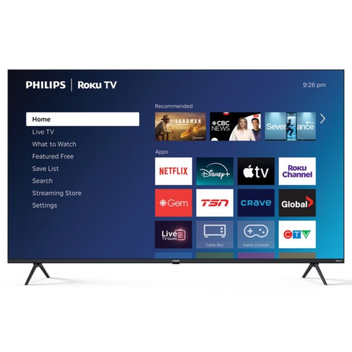Un &eacute;l&eacute;gant t&eacute;l&eacute;viseur Smart&nbsp;TV &agrave; l'affichage &eacute;clatant