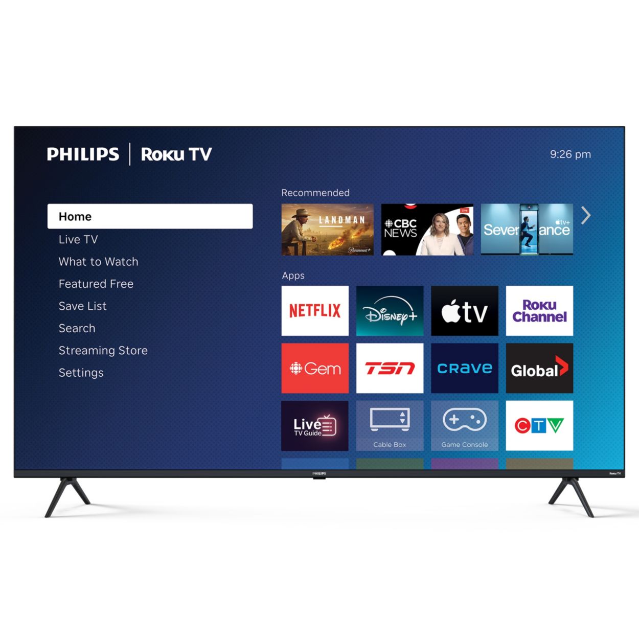 Un &eacute;l&eacute;gant t&eacute;l&eacute;viseur Smart&nbsp;TV &agrave; l'affichage &eacute;clatant