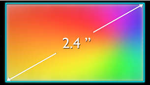 6.1 cm (2.4") full color display for fantastic video quality