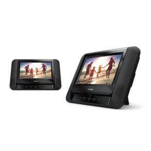 Dual screen portable DVD player