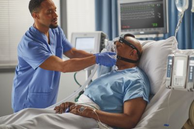 nurse using a computer