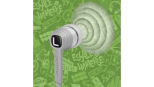 Finely tuned 9mm drivers deliver clear sound & dynamic bass