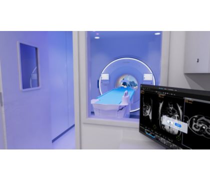 BlueSeal Mobile MRI interior with Ambient Experience lighting