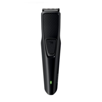 Trims beard, guards skin