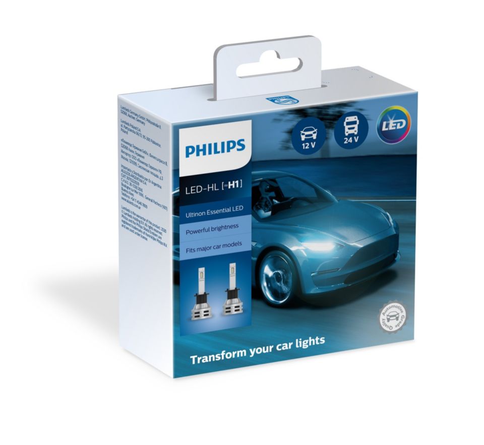 Philips Xtreme Ultionon H1 LED +200% VS Standard H1 Halogen 55w 