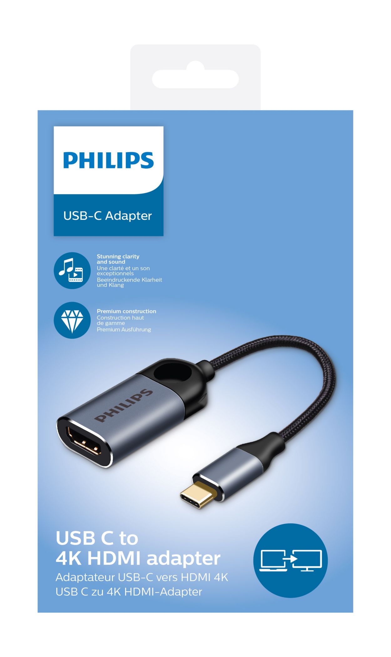 Philips USB-C to HDMI Adapter - Black