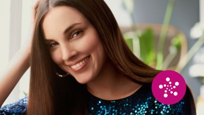 Jonizuojamoji priežiūra žvilgantiems, glotniems plaukams