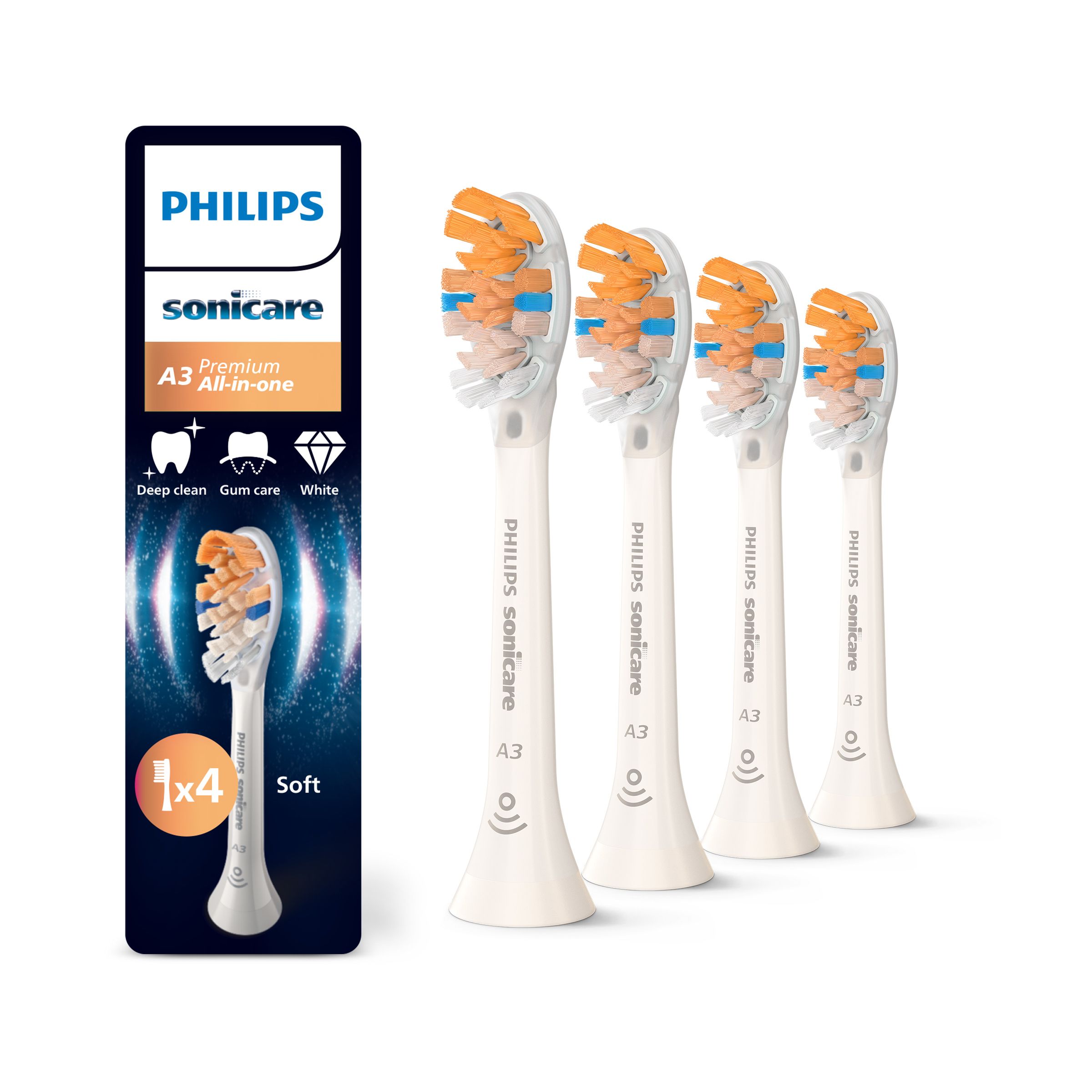 Sonicare Philips Premium All-in-One - Balení 4 ks Hlavic Kartáčku - HX9094/87