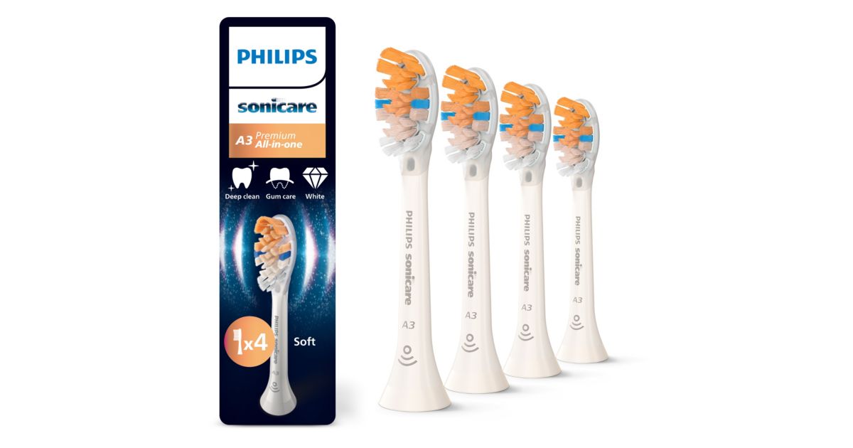 Philips Sonicare Premium All-in-One 4-balenie kefkových nadstavcov HX9094/87 - hlavný produktový obrázok Philips